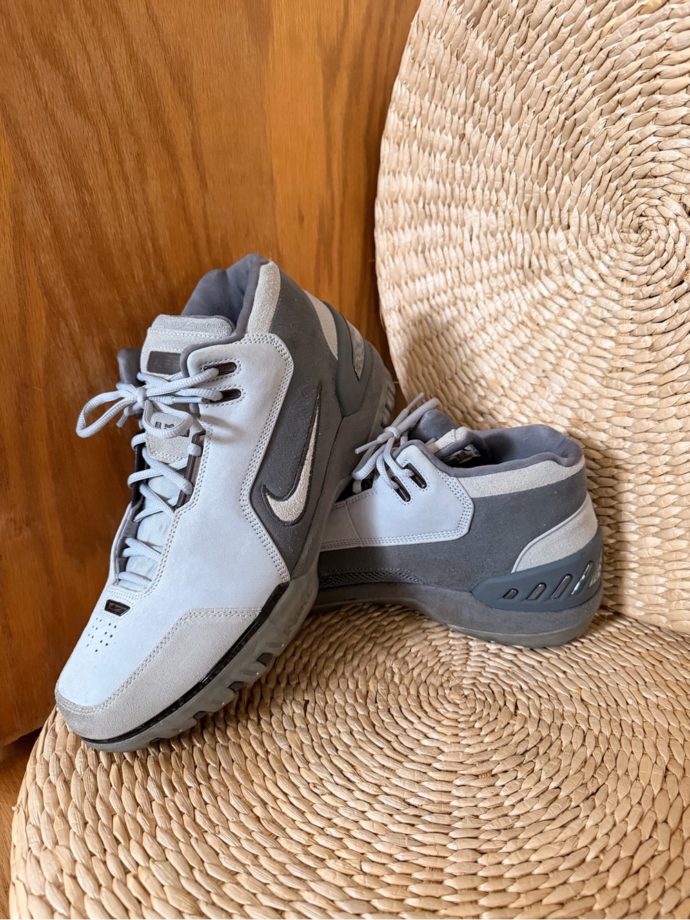 Nike LeBron Gray Suede Mid-Top Sneakers